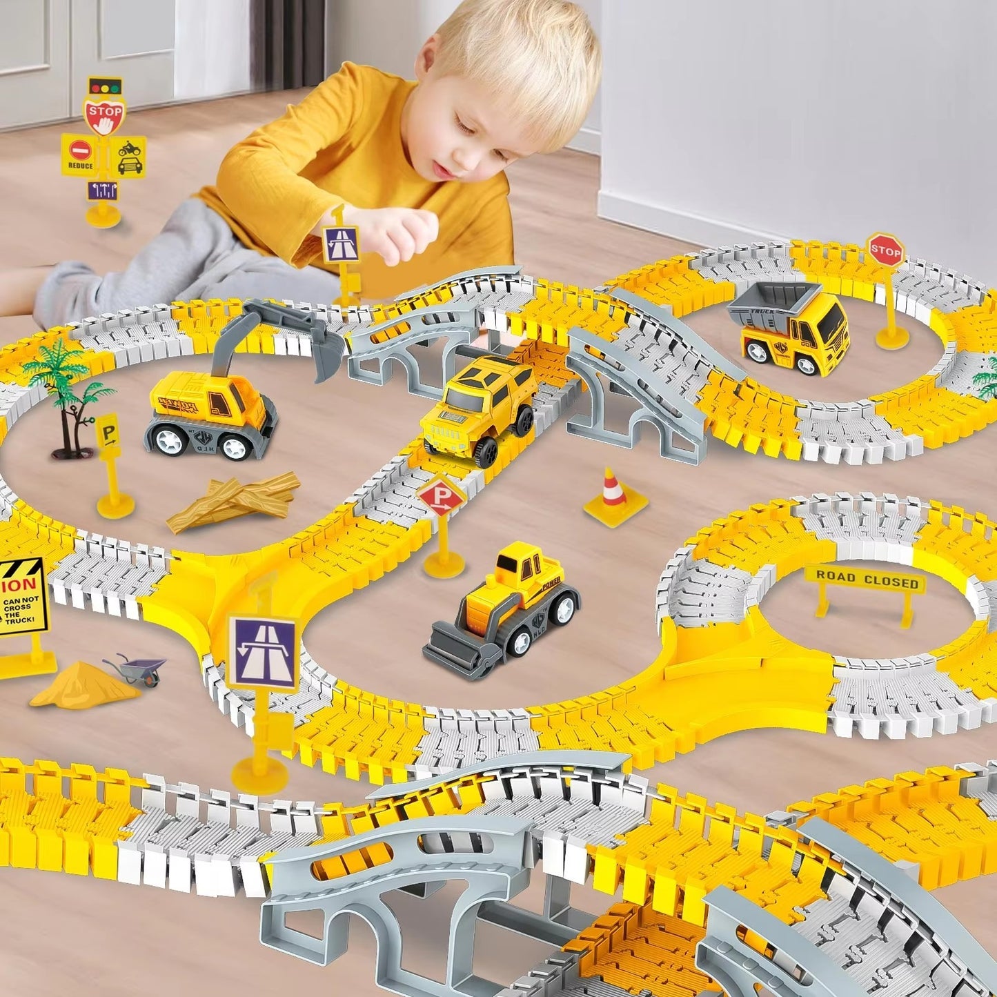 Puzzle Assembly Track Toy, Boys' Versatile Track Car, Children's Toy Electric Train